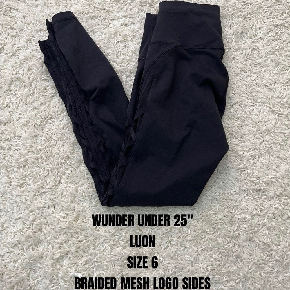 lululemon wunder under 25" leggings size 6